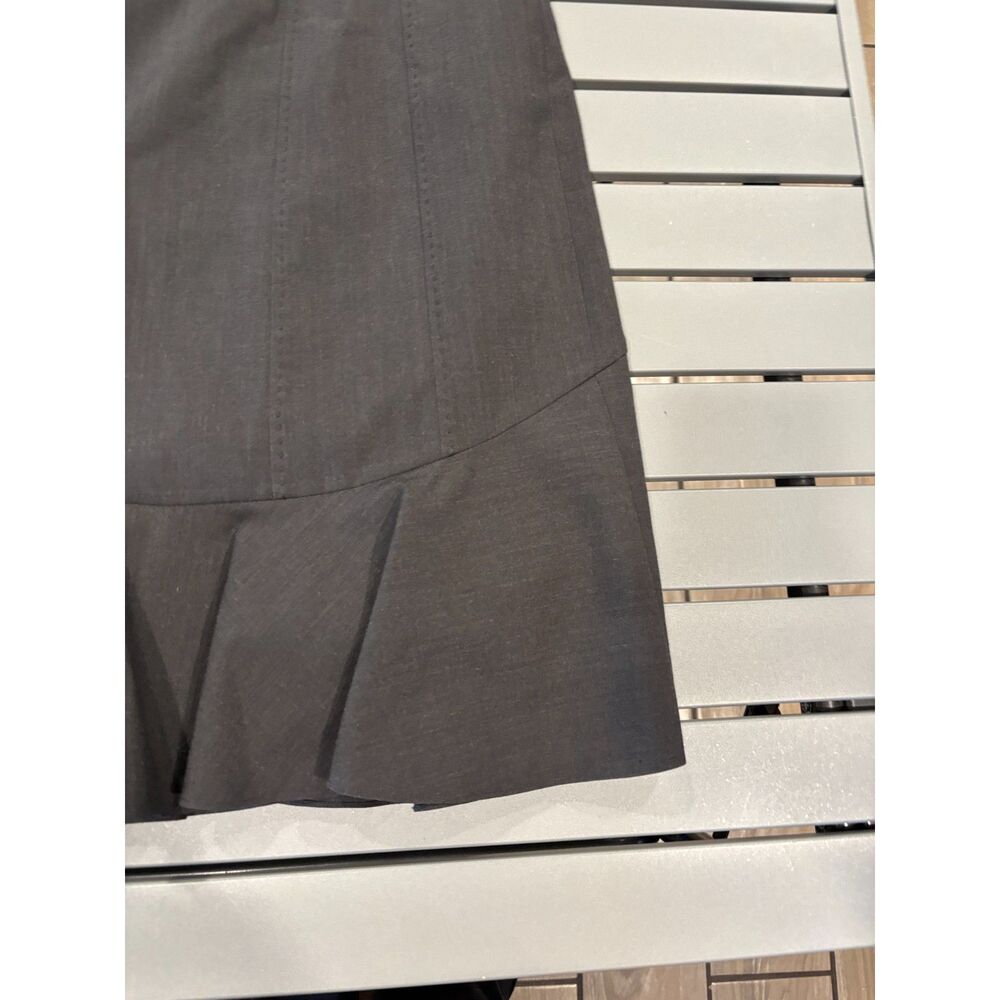 Rebecca Taylor Gray Stretch Wool Fit Flare Dress Sweetheart Neckline Size 4 - Picture 5 of 8